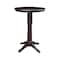 International Concepts Round 30 in Round Top Pedestal Table, 40.9 inH, Rich Mocha, 30 W, 30 L, 41.9 in H, Wood, Rich Mocha K15-30RT-27B-6B-2 - alternate 1